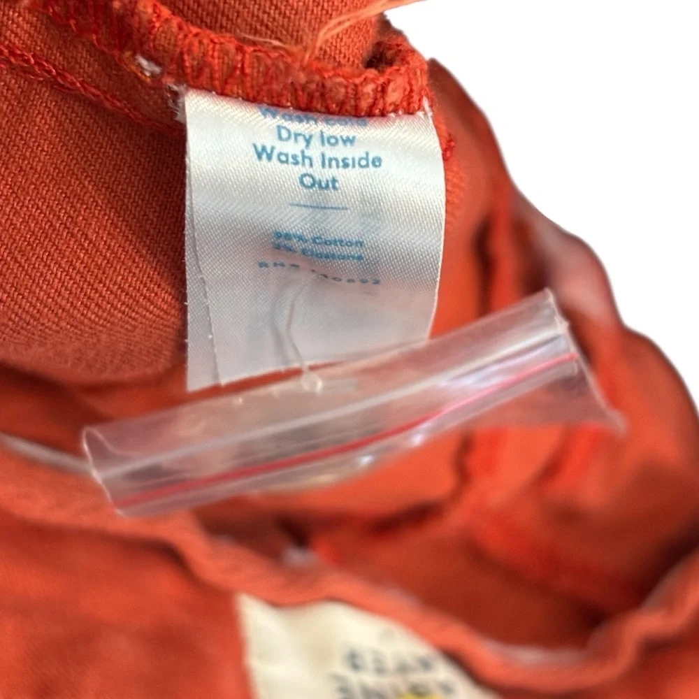 Marine Layer Wide Leg Bridget Crop Orange Denim Pants Size 4 NWOT Womens